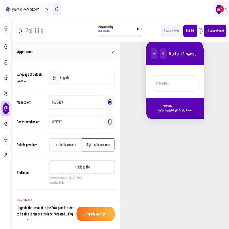 Anpassen des Aussehens Ihrer Abstimmung Anpassen des Aussehens Ihrer Abstimmung
