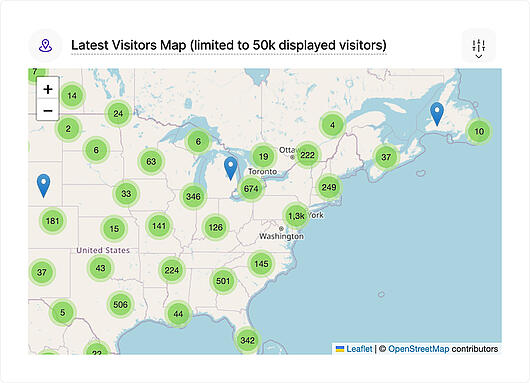 TWIPLA's real-time visitor mapping tool