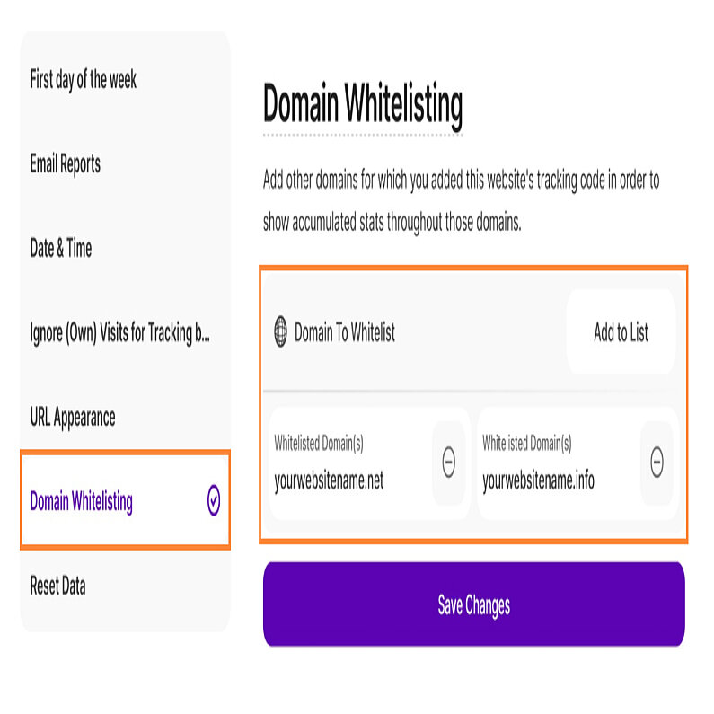 Whitelist-ul domeniului dvs. Whitelist-ul domeniului dvs.