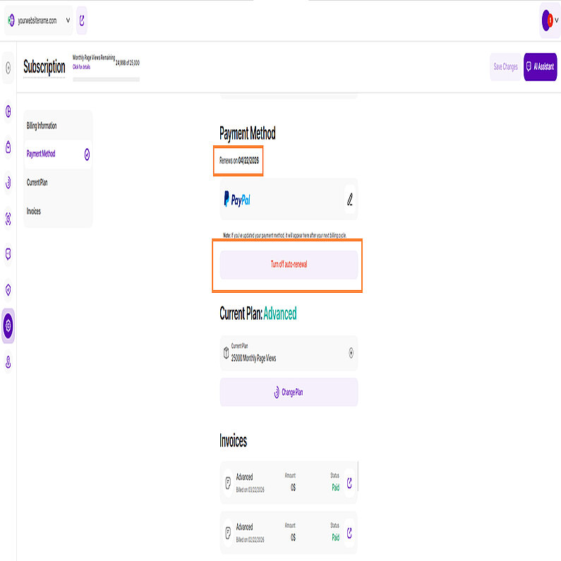 Manage Your Subscription and Auto-Renewal