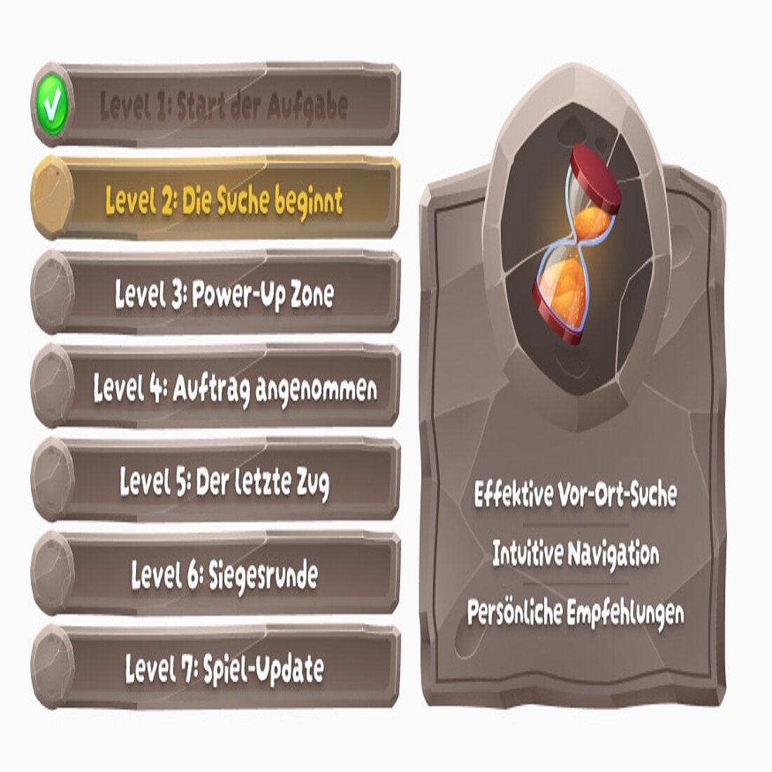 E-Commerce-Optimierung bedeutet, Kunden zu den gewünschten Produkten zu führen Grafik E-Commerce Optimierung Level 2