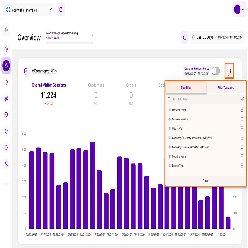 Unlocking Insights With eCommerce KPIs Filters