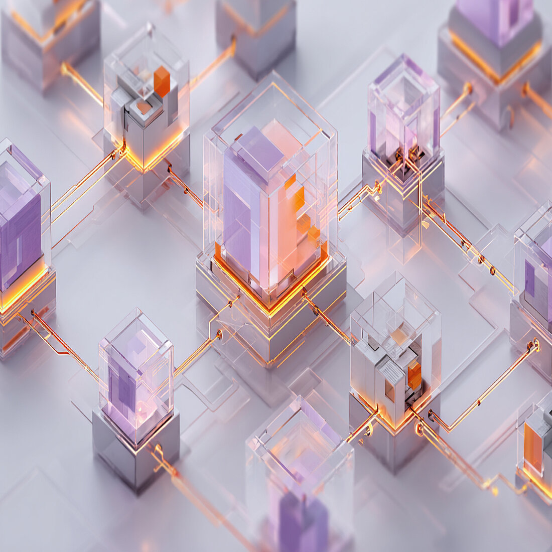 Platform News - April 2026 | TWIPLA Abstract visualization of interconnected website intelligence systems with glowing data pathways linking modular analytics blocks in a bright futuristic network environment