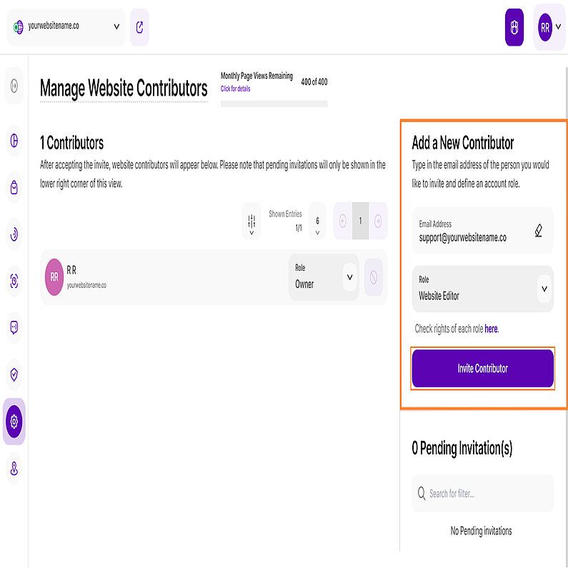 Add a New Contributor to your Website Add a New Contributor to your Website