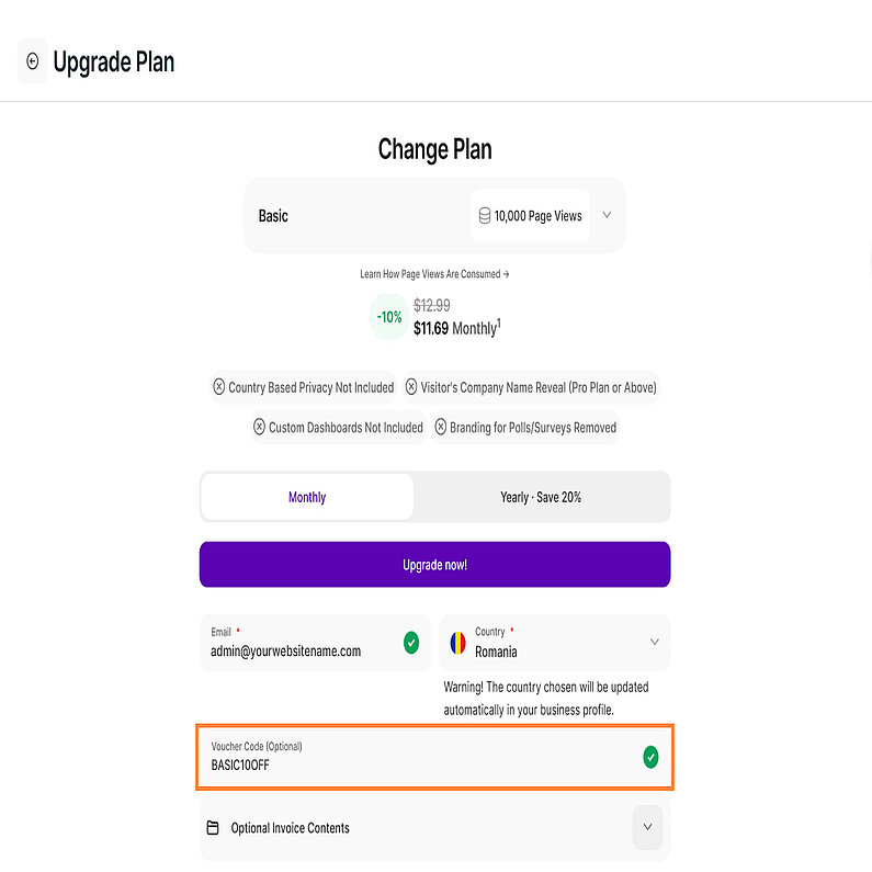 Applying your Voucher Code Applying your Voucher Code