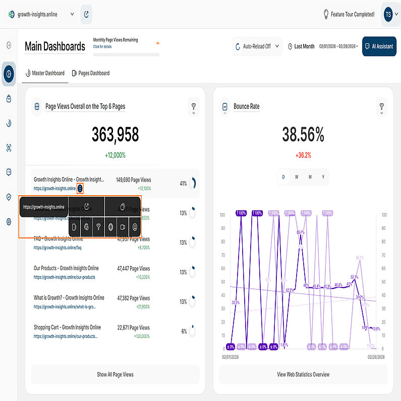 Opțiuni ale meniului de acțiuni contextuale URL Opțiuni ale meniului de acțiuni contextuale URL