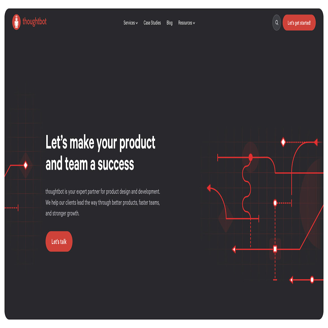 die schön gestaltete Website von thoughbot