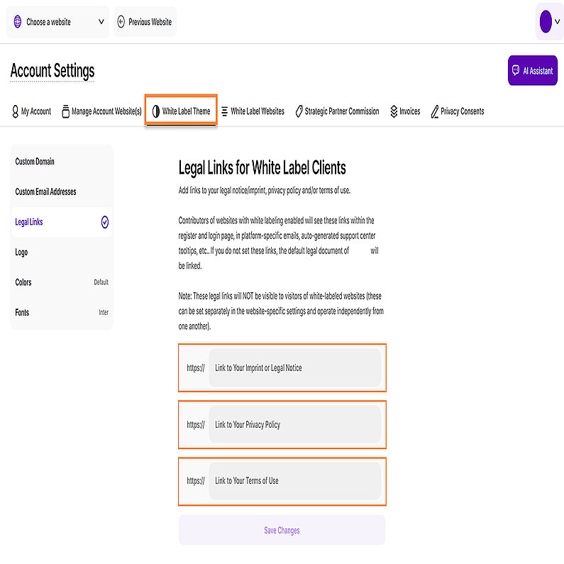 Adăugați link-uri juridice