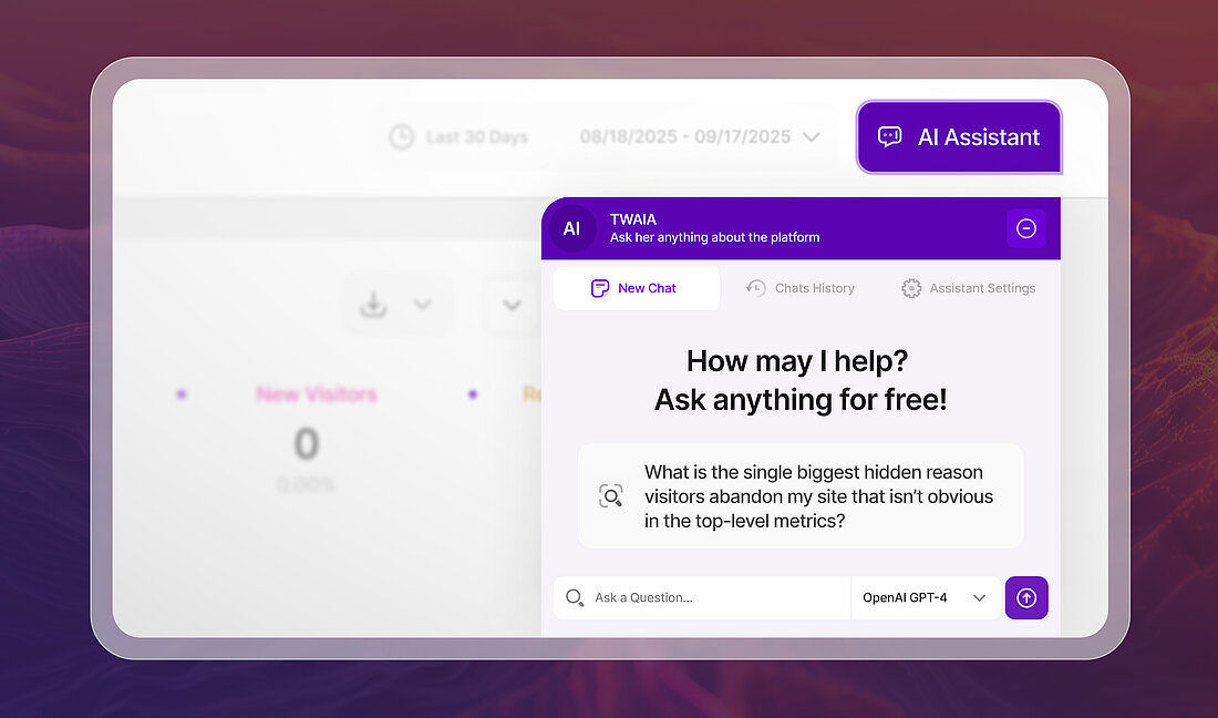 Graphic of TWAIA AI assistant chat box inside TWIPLA interface.