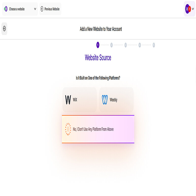Select your website source