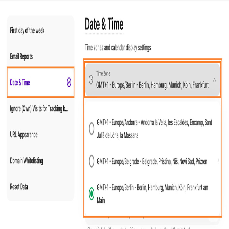 Setați fusul orar local Setați fusul orar local