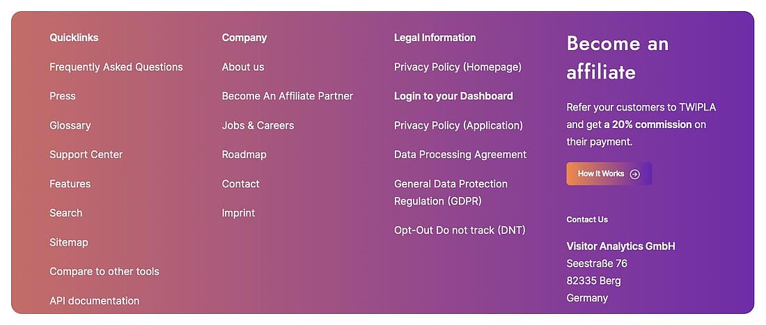 Best practices website privacy policy location