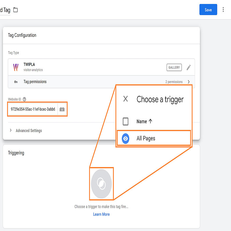 Einrichten des Auslösers