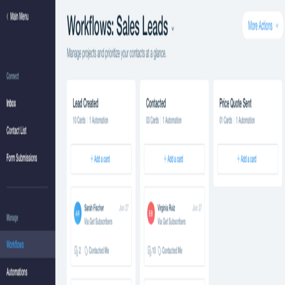 Workflows - Best Wix App for Project Management