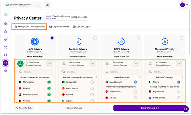 Custom Country Data Feature