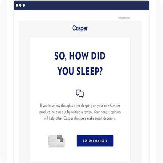 Follow-up-E-Mails mit personalisierten Produktempfehlungen sorgen dafür, dass Ihre Marke im Gedächtnis bleibt und zu weiteren Käufen anregt, was die Kundenbindung und den Lifetime Value erhöht. Optimierung des sozialen Nachweises im E-Commerce