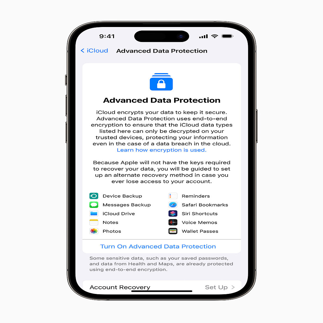 Apple advanced security advanced data protection