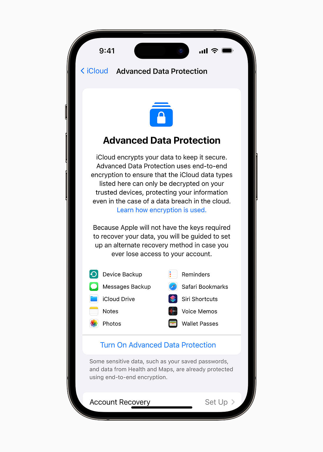 Apple advanced security advanced data protection