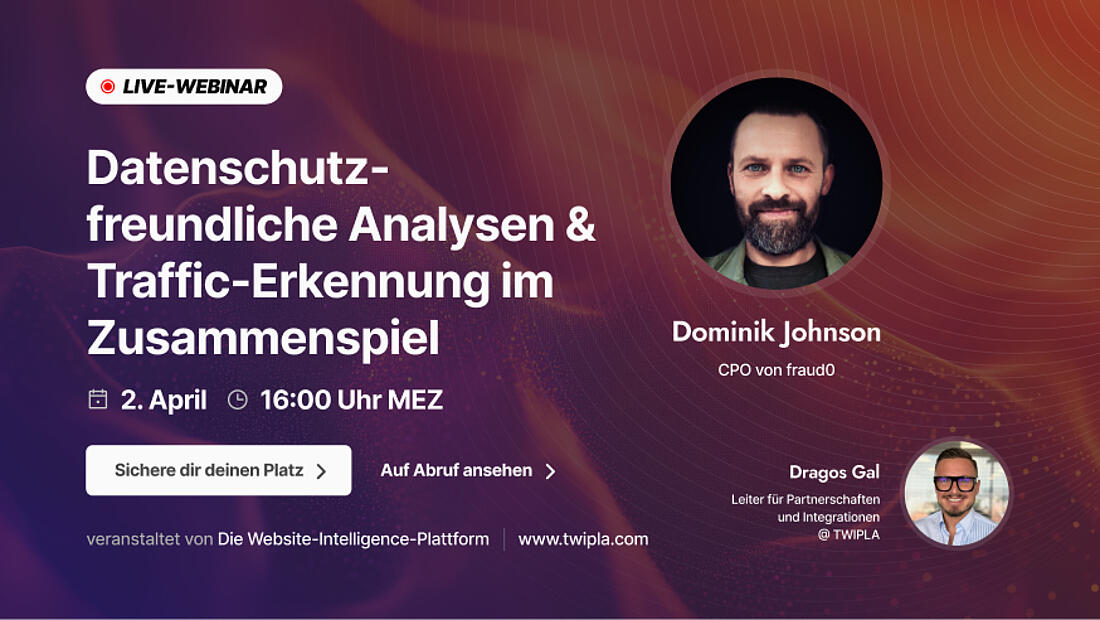 Anzeige für TWIPLA-Webinar mit fraud0