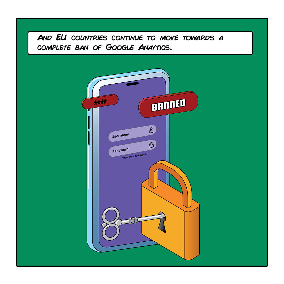 Visitor analytics GA4 banned in the EU