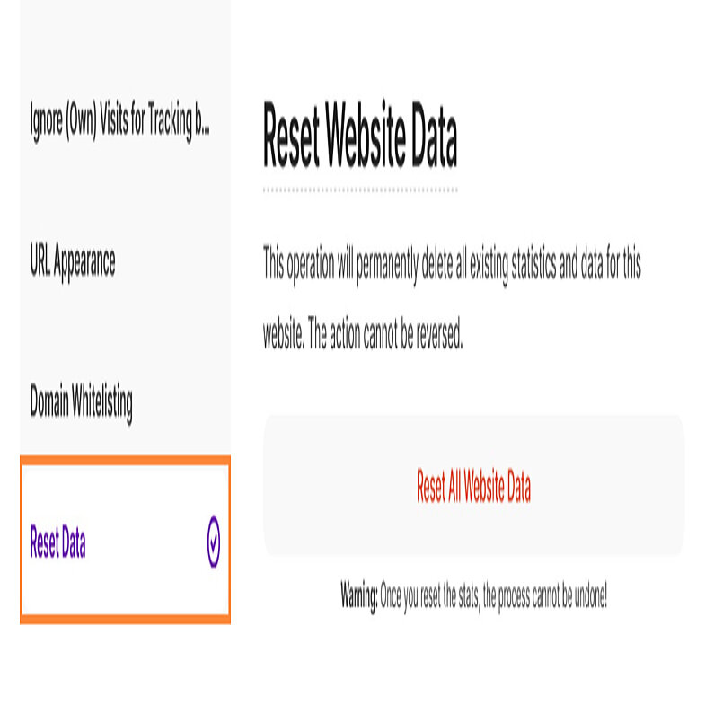 Reset Website Data Reset Website Data