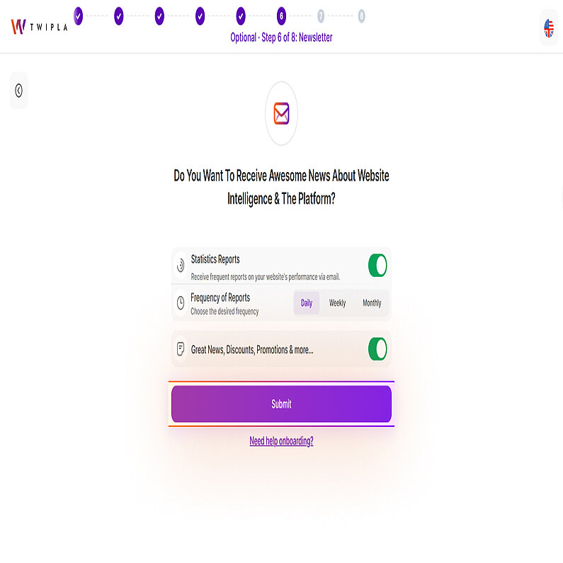 Nachrichten über Website Intelligence erhalten