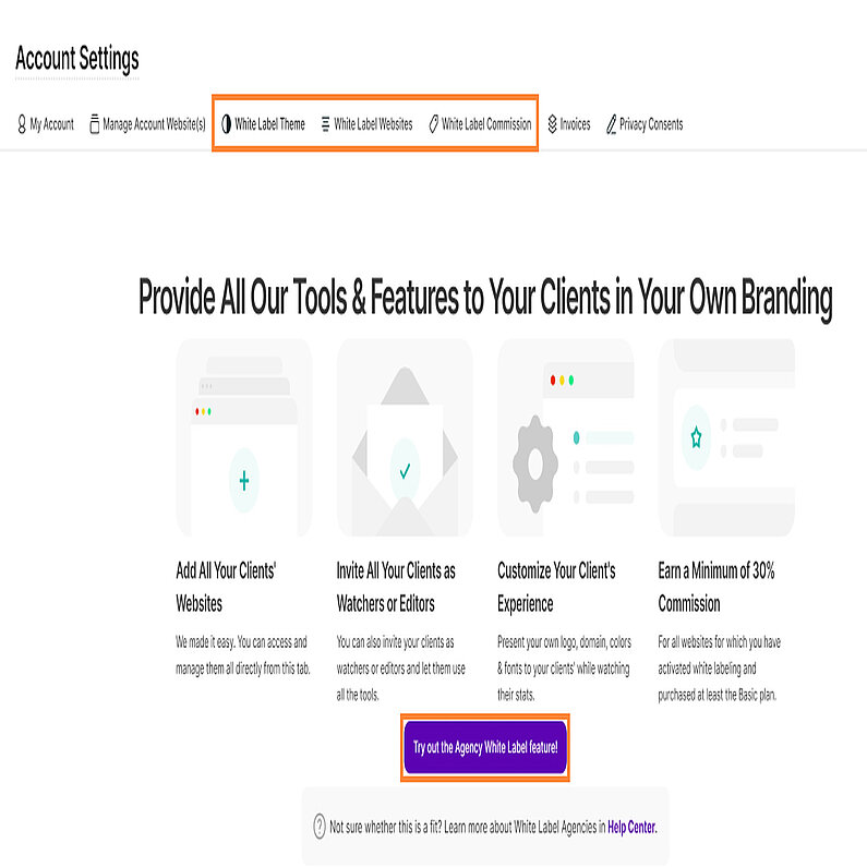 As white label our platform As white label our platform