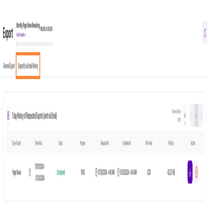 Istoricul exporturilor solicitate (trimis prin e-mail) Istoricul exporturilor solicitate (trimis prin e-mail)