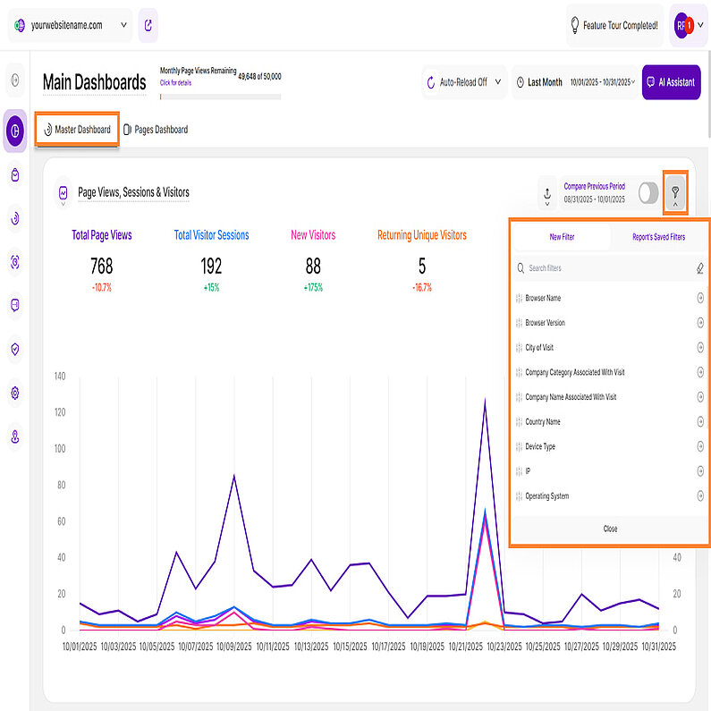 Faceți cunoștință cu principalele noastre filtre pentru tablouri de bord Faceți cunoștință cu principalele noastre filtre pentru tablouri de bord