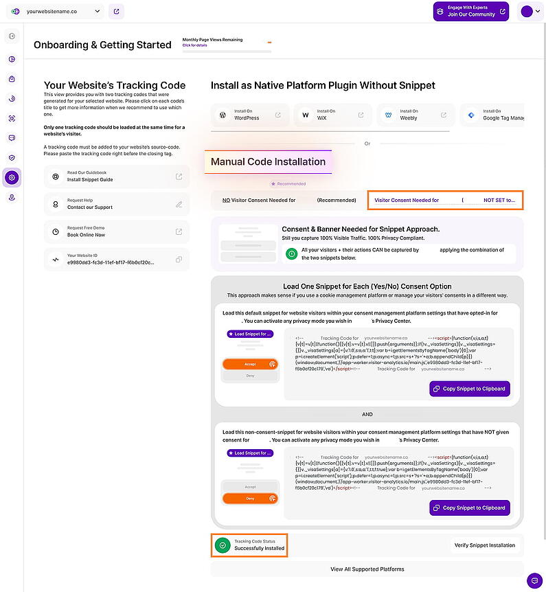 Tracking-Code - Zustimmung des Besuchers erforderlich