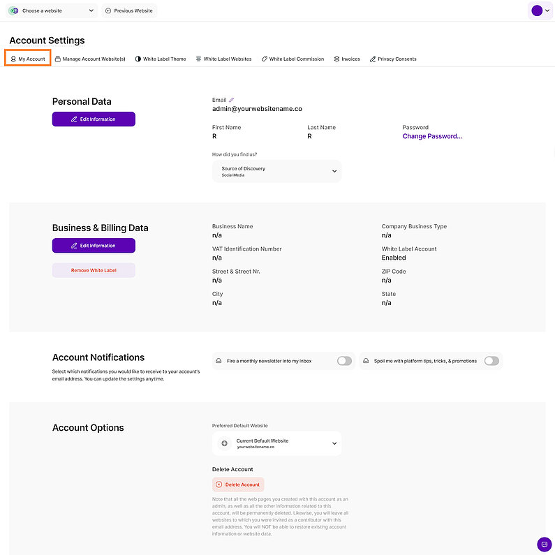 Gestionați informațiile contului dvs. Gestionați informațiile contului dvs.