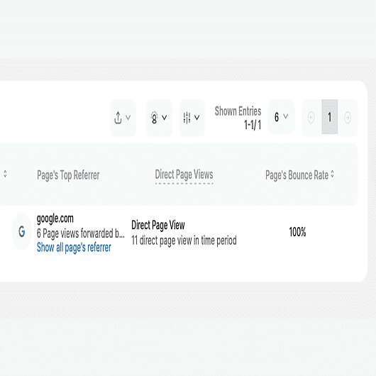 Pages Dashboard Show All Pages Referrers Pages Dashboard Show All Pages Referrers