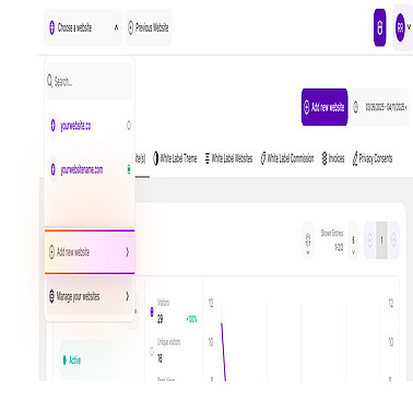 Hinzufügen einer neuen Website