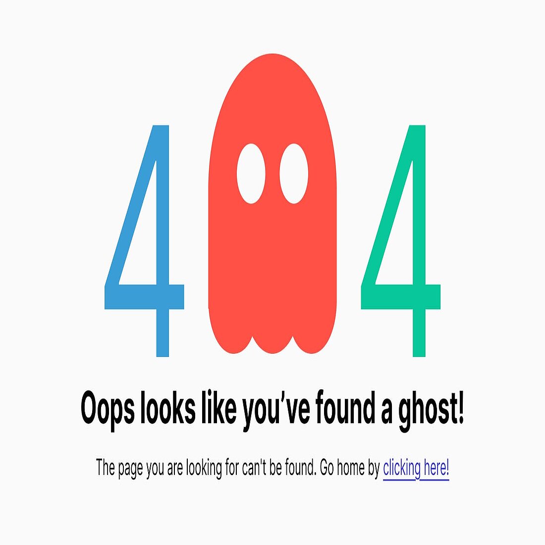 Screenshot kreativer 4xx-Fehlerseitenentwurf