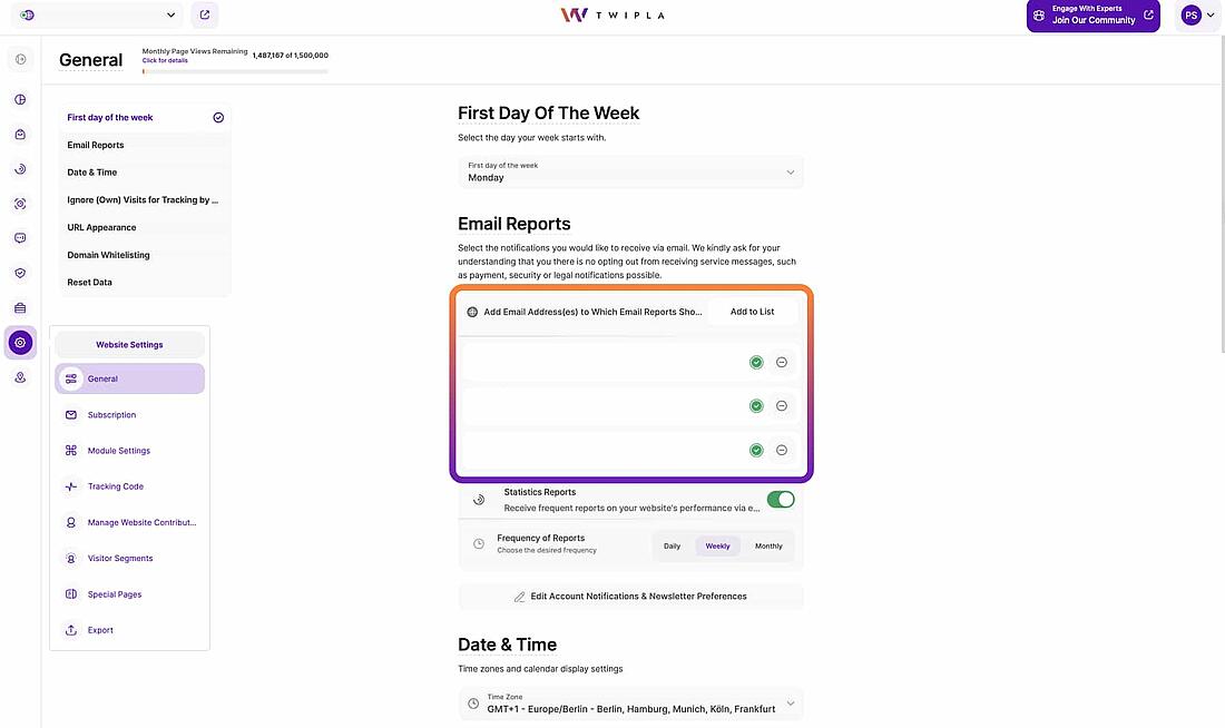 Multiple report subscribers