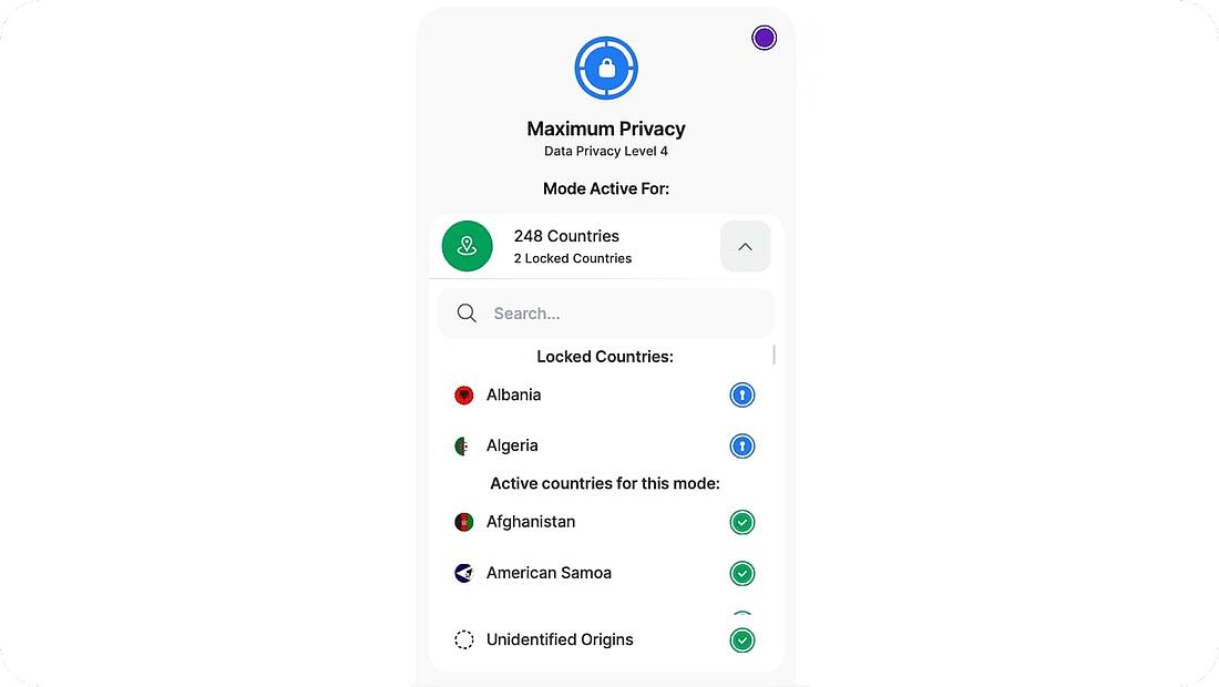 Custom country data