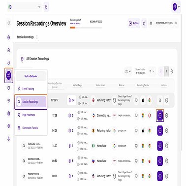 Watching a session replay Watching a session replay