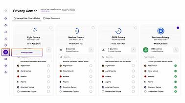 Changing privacy mode