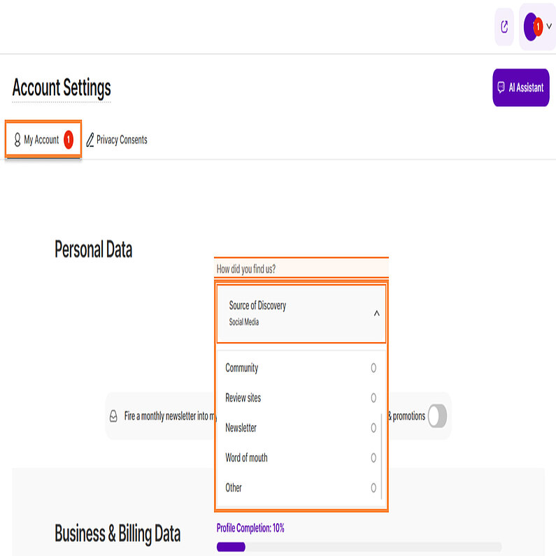 Identifizierung der Quelle der Entdeckung