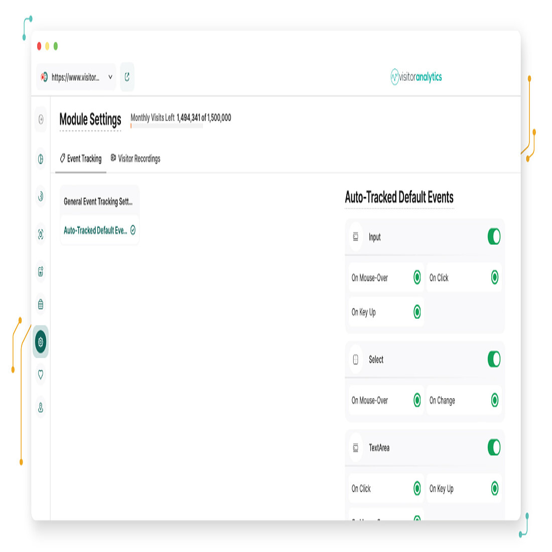 Calibrate Your Automatic Event Tracking Tool in Visitor Analytics Settings