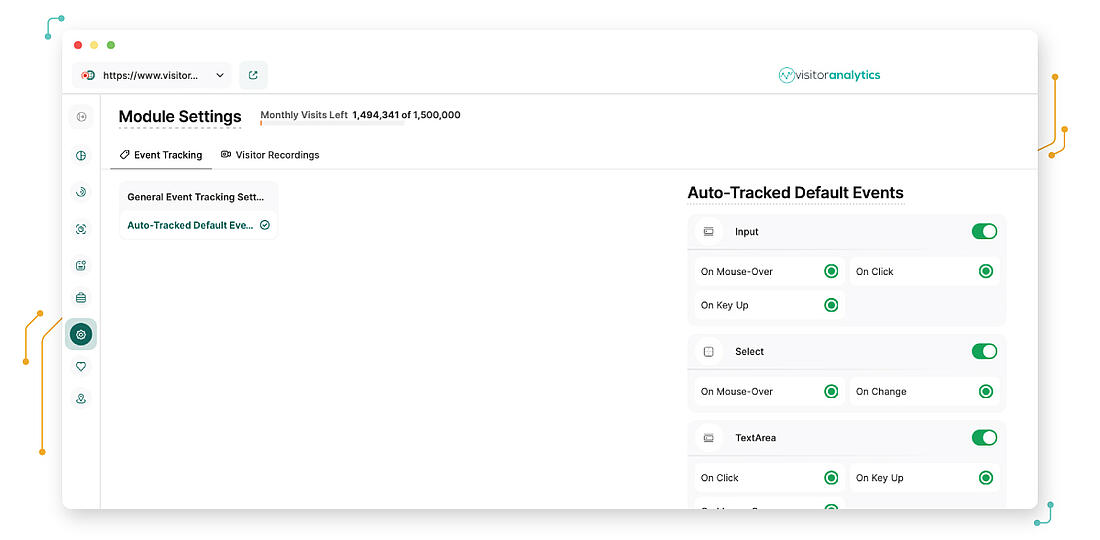 Calibrate Your Automatic Event Tracking Tool in Visitor Analytics Settings