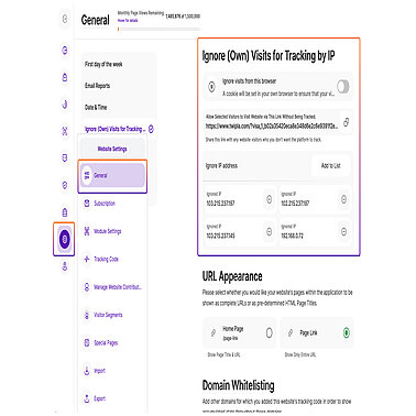 Website Settings Ignore Own Visits Website Settings Ignore Own Visits