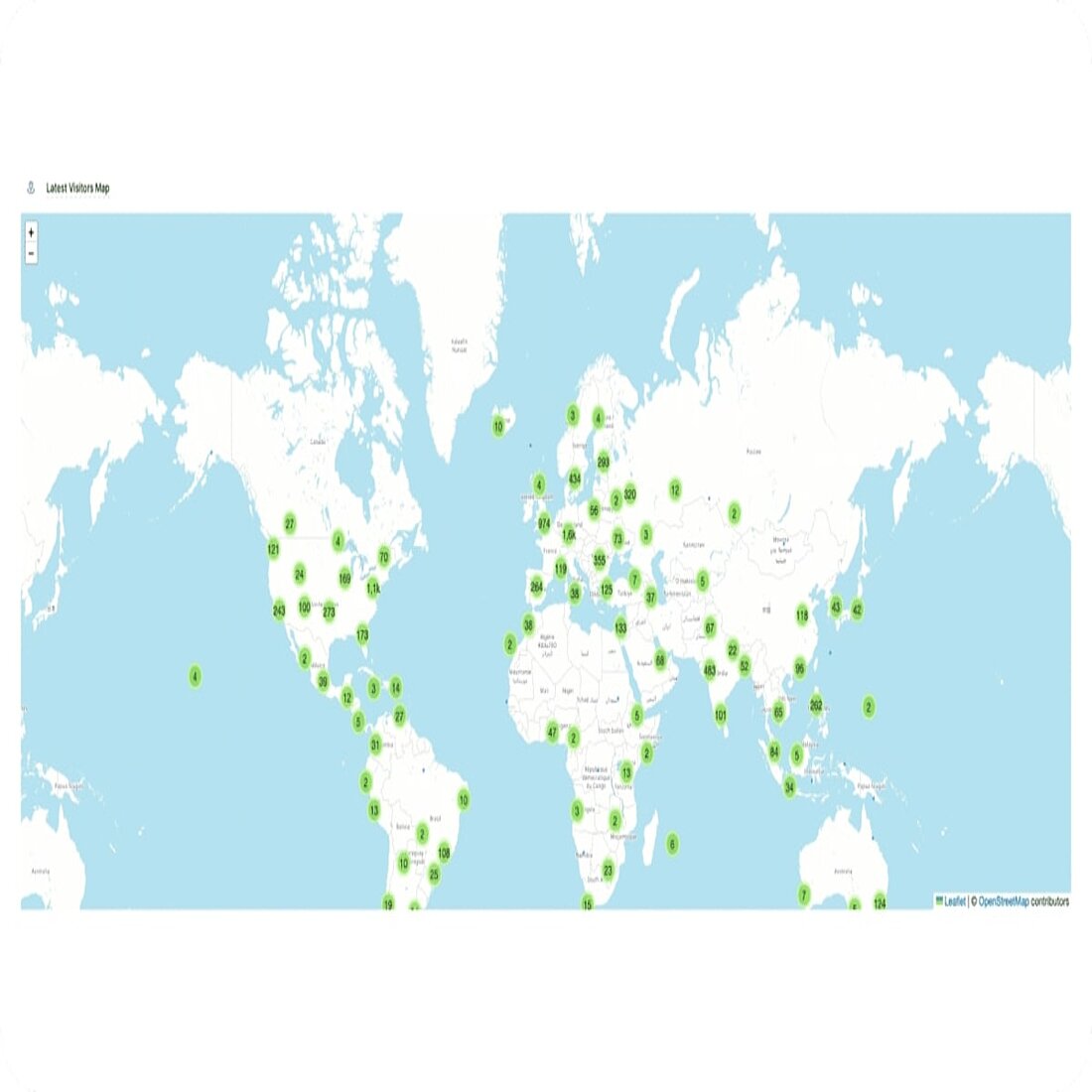 Besucher Karte Website Statistiken Analytics als ein Service