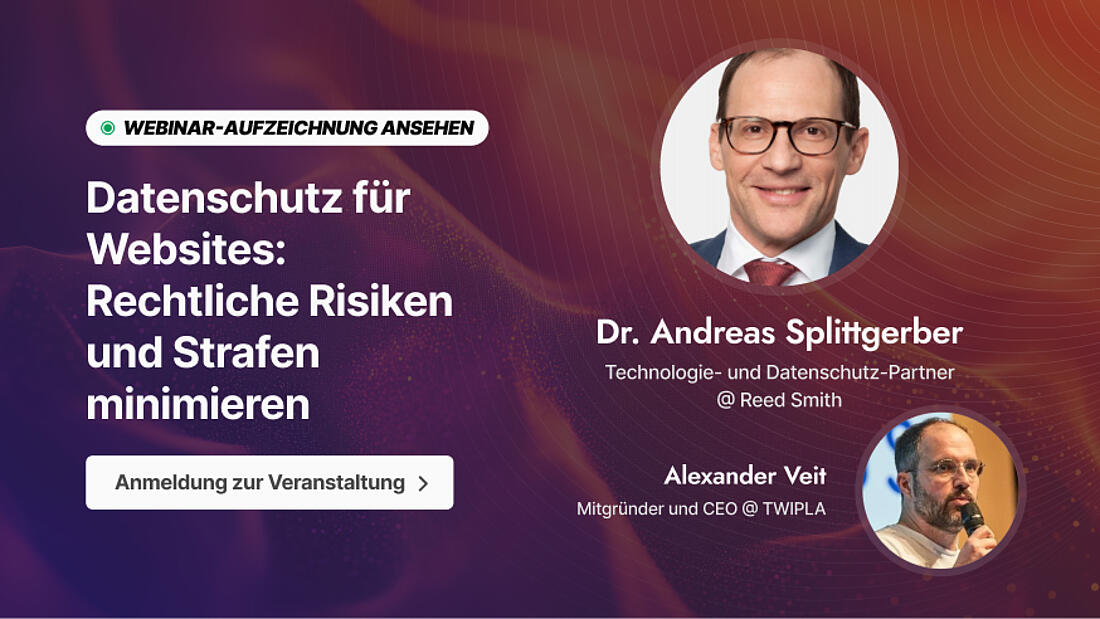 Webinar-Promo-Bild mit Dr. Splittgerber und Alexander Veit