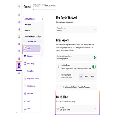 Website Settings Time Zone Website Settings Time Zone